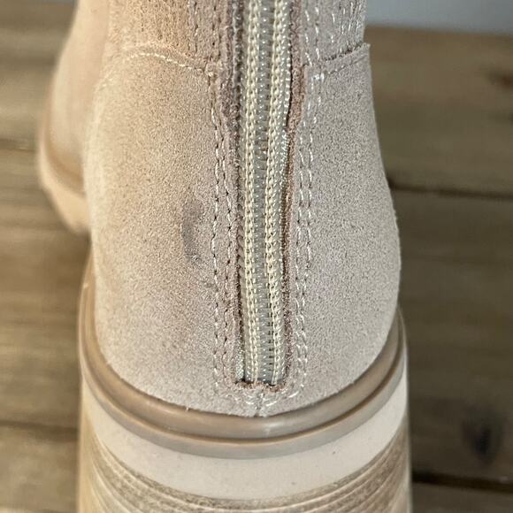 Dolce Vita Martey H2O Women's Size 10 Boots Taupe Suede Waterproof Block Heel - Picture 13 of 15